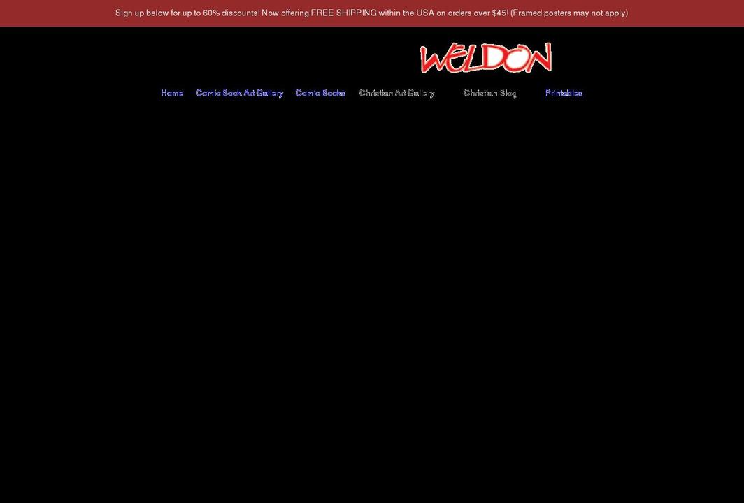weldonart.com shopify website screenshot