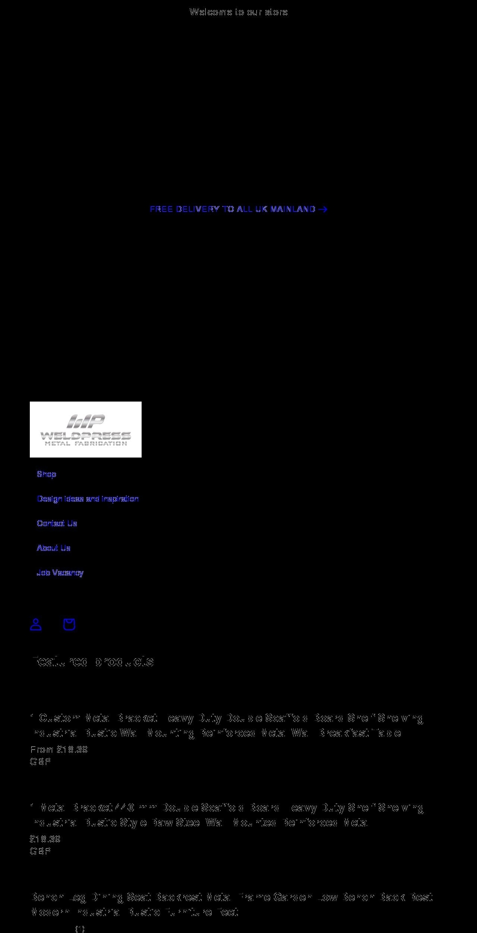 weldpress.co.uk shopify website screenshot
