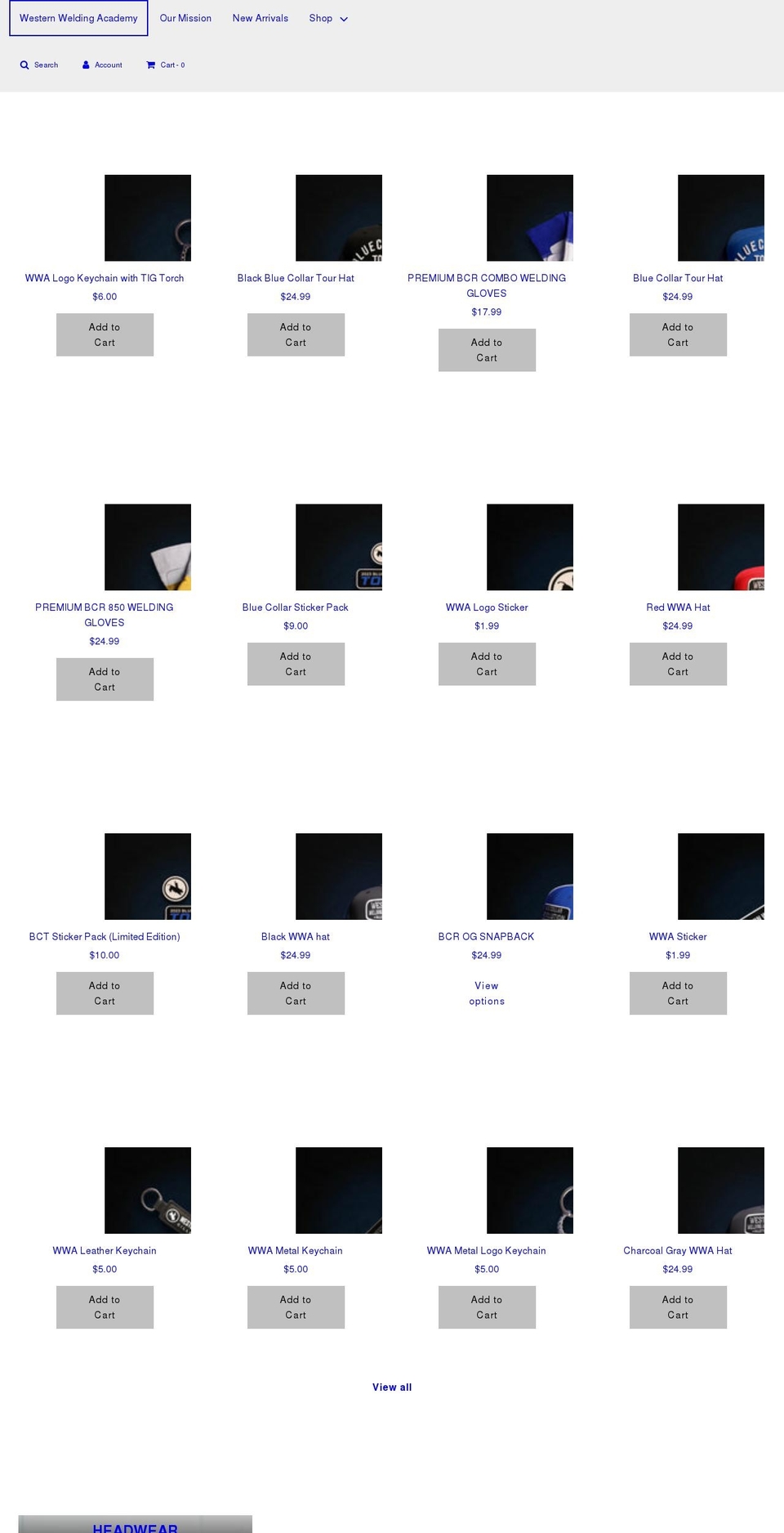weldusa.com shopify website screenshot