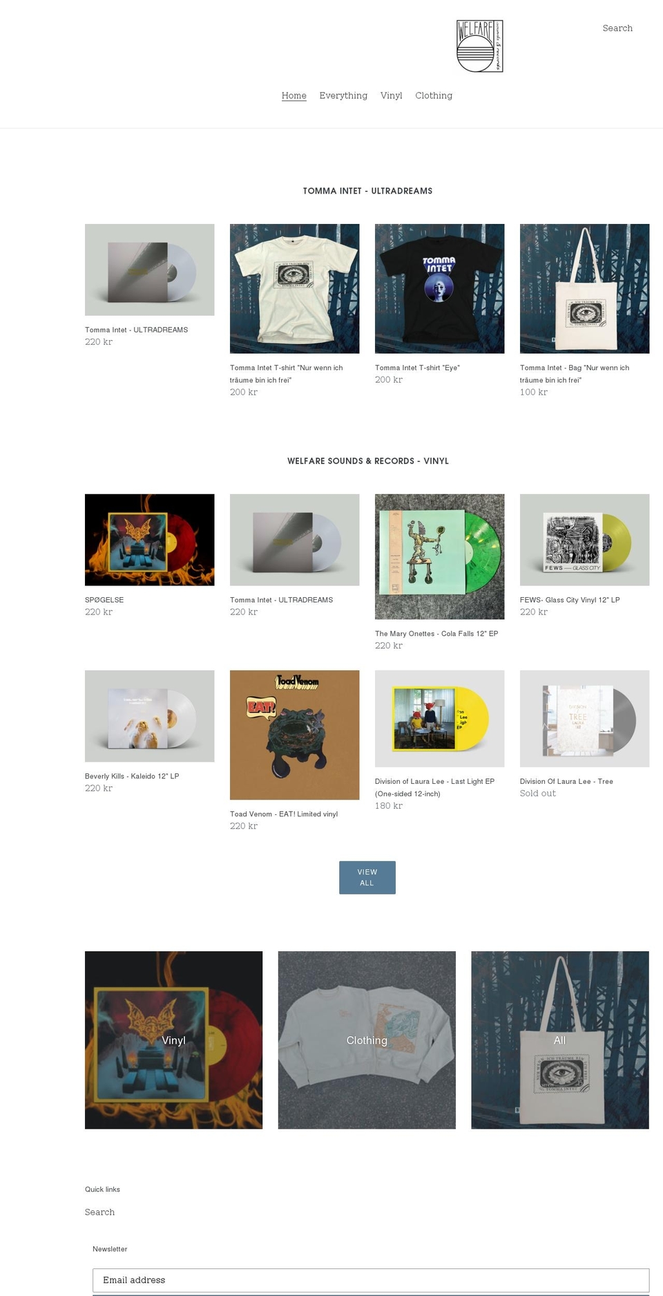 welfare-sounds-records.myshopify.com shopify website screenshot