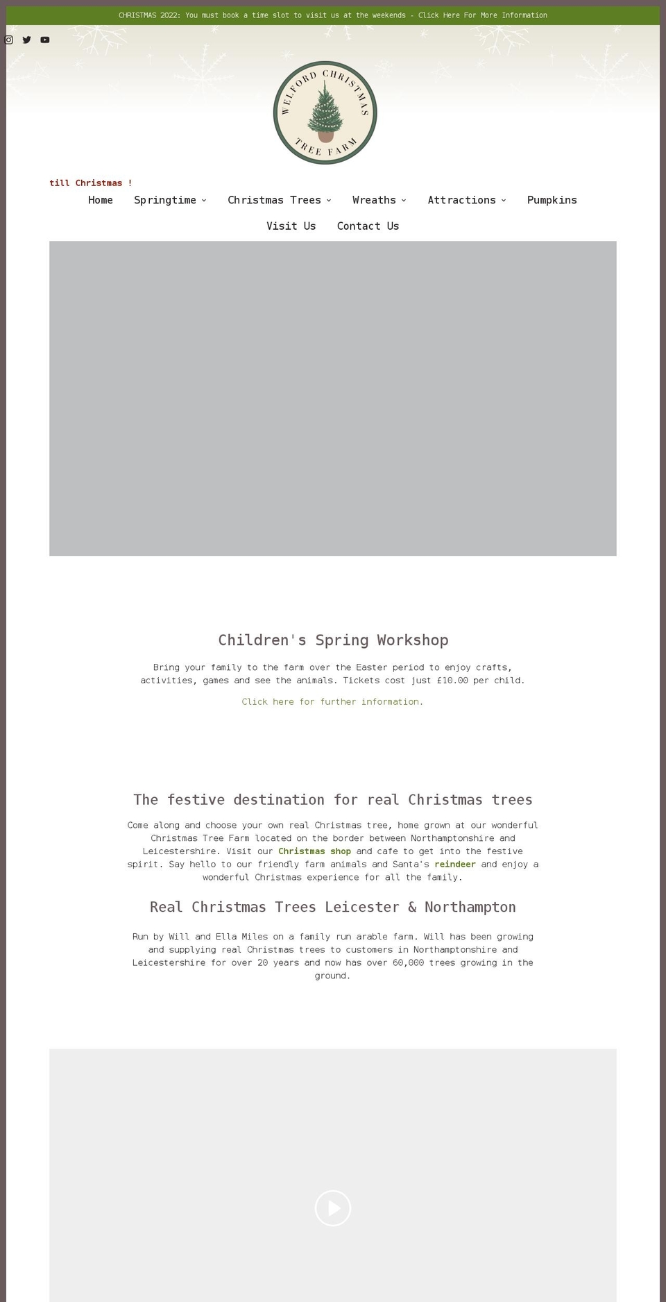 welfordchristmastreefarm.co.uk shopify website screenshot