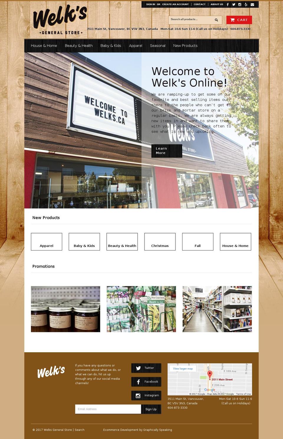 welks.ca shopify website screenshot