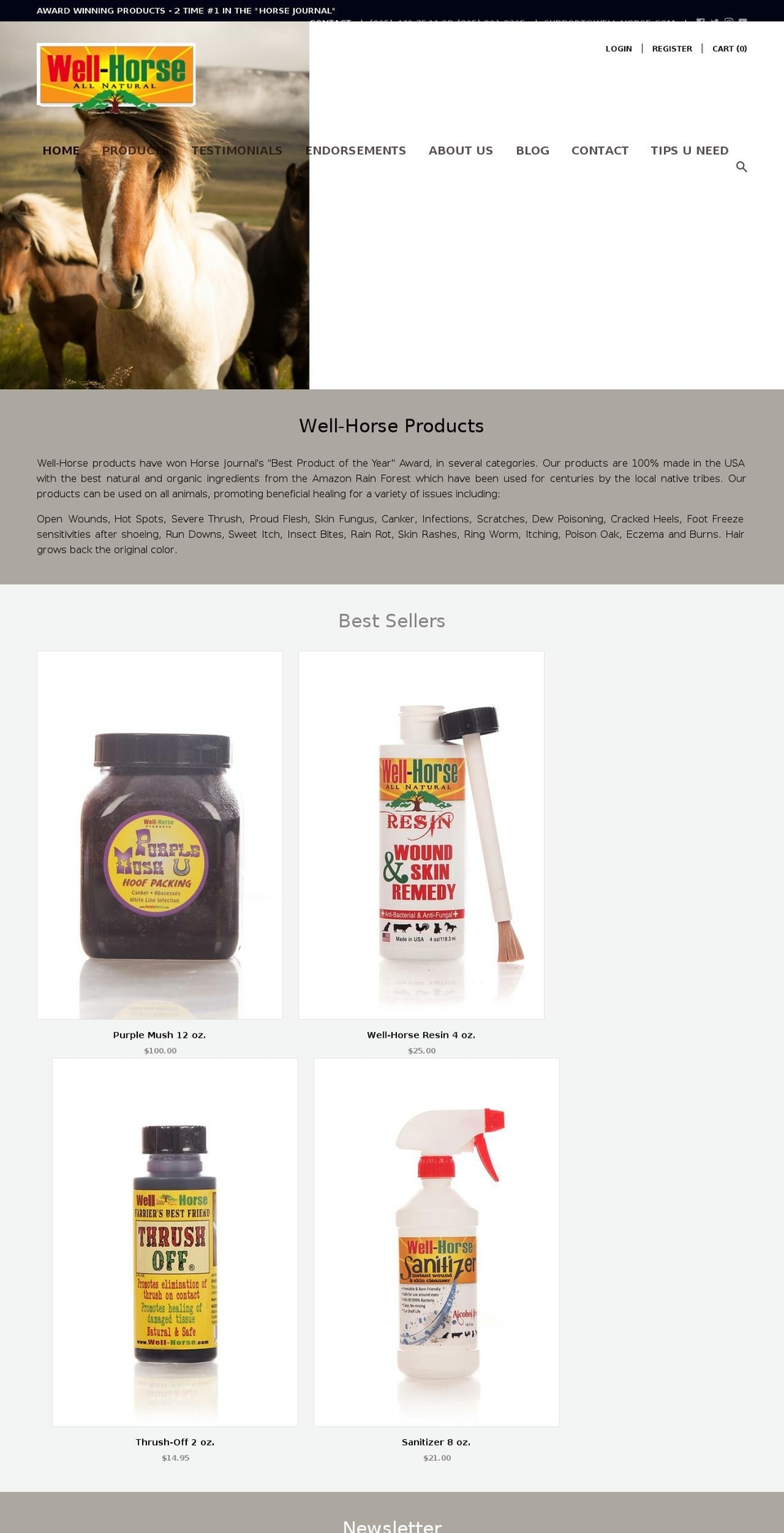 Well Horse Master Shopify theme site example well-horse.com