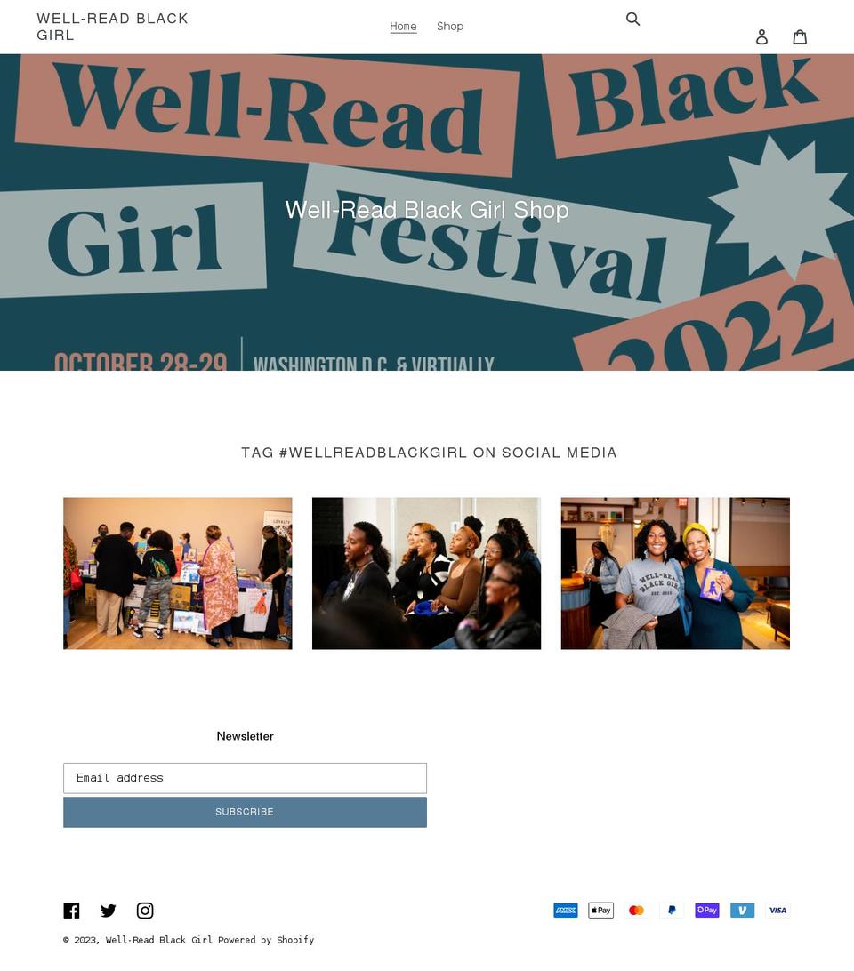well-read-black-girl.myshopify.com shopify website screenshot