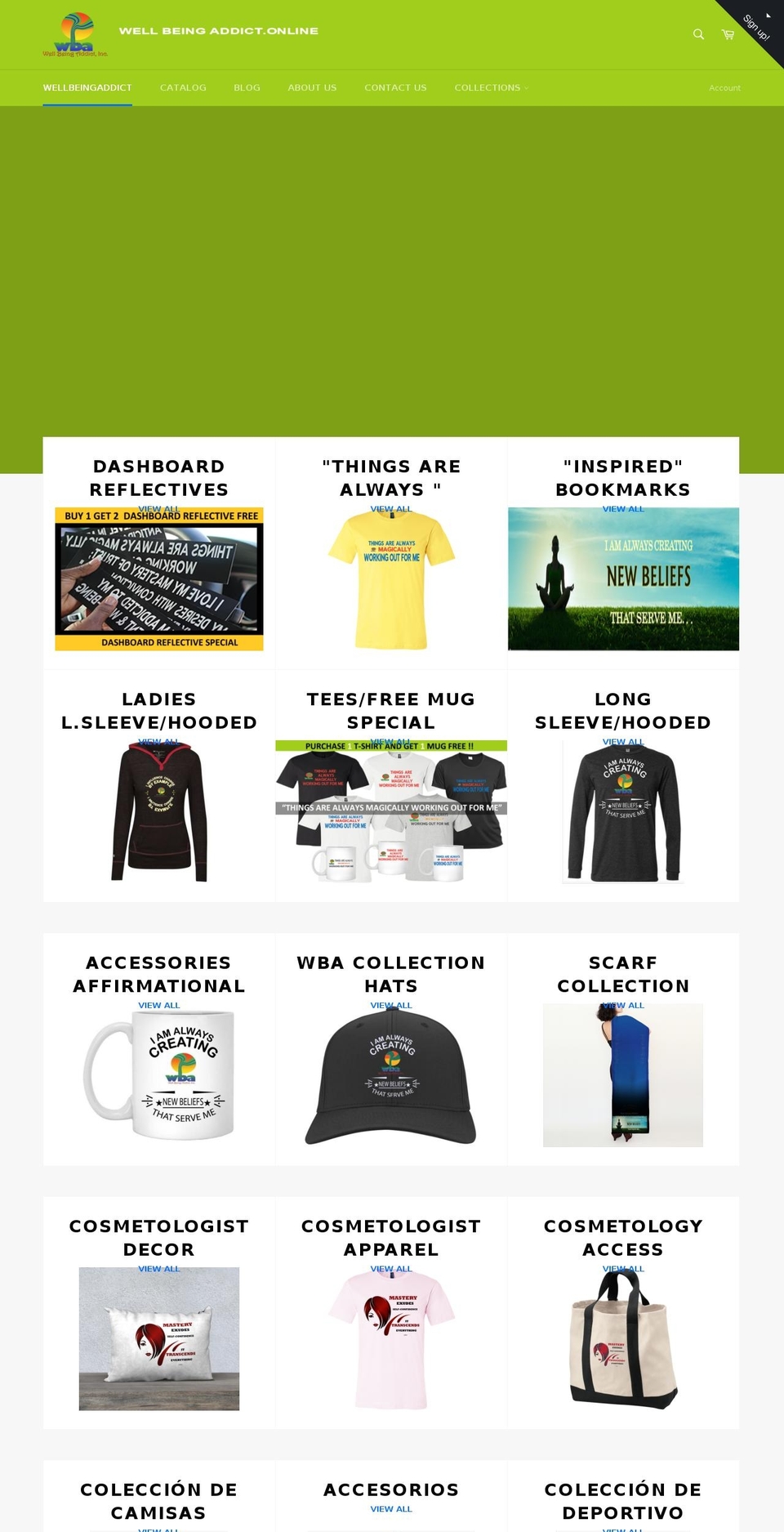 wellbeingaddict.com shopify website screenshot