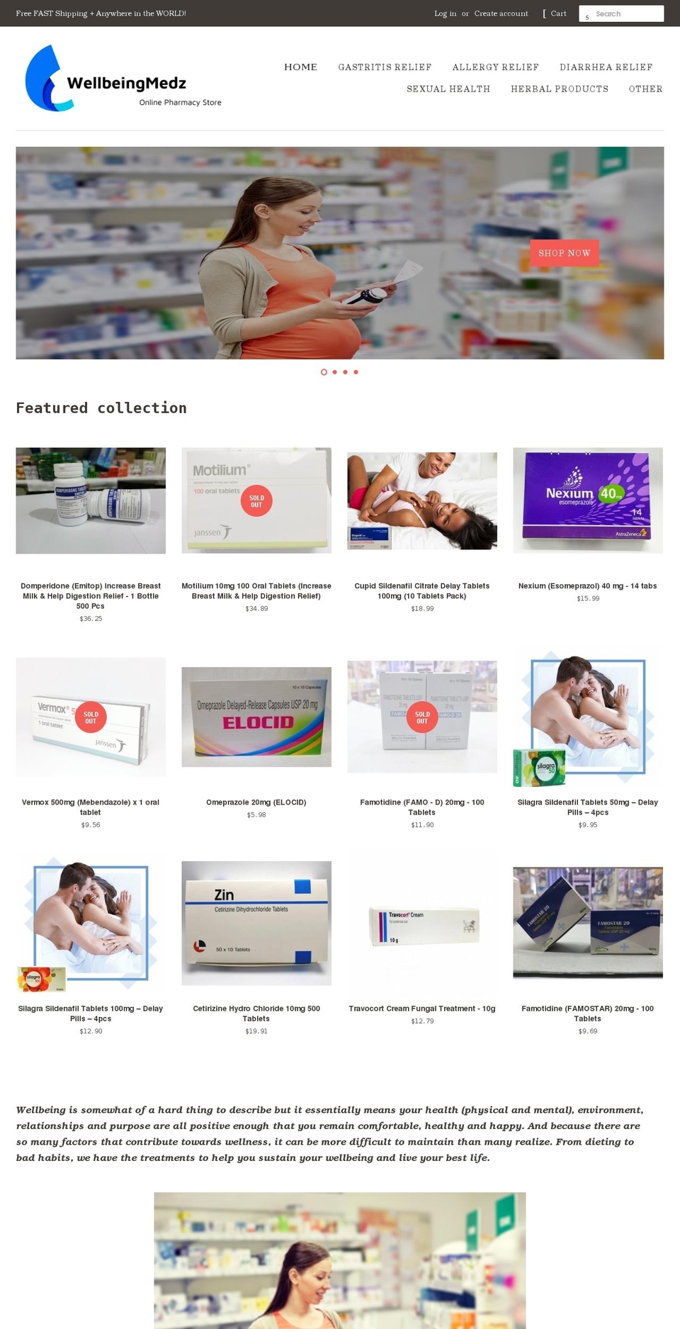 wellbeingmedz.com shopify website screenshot