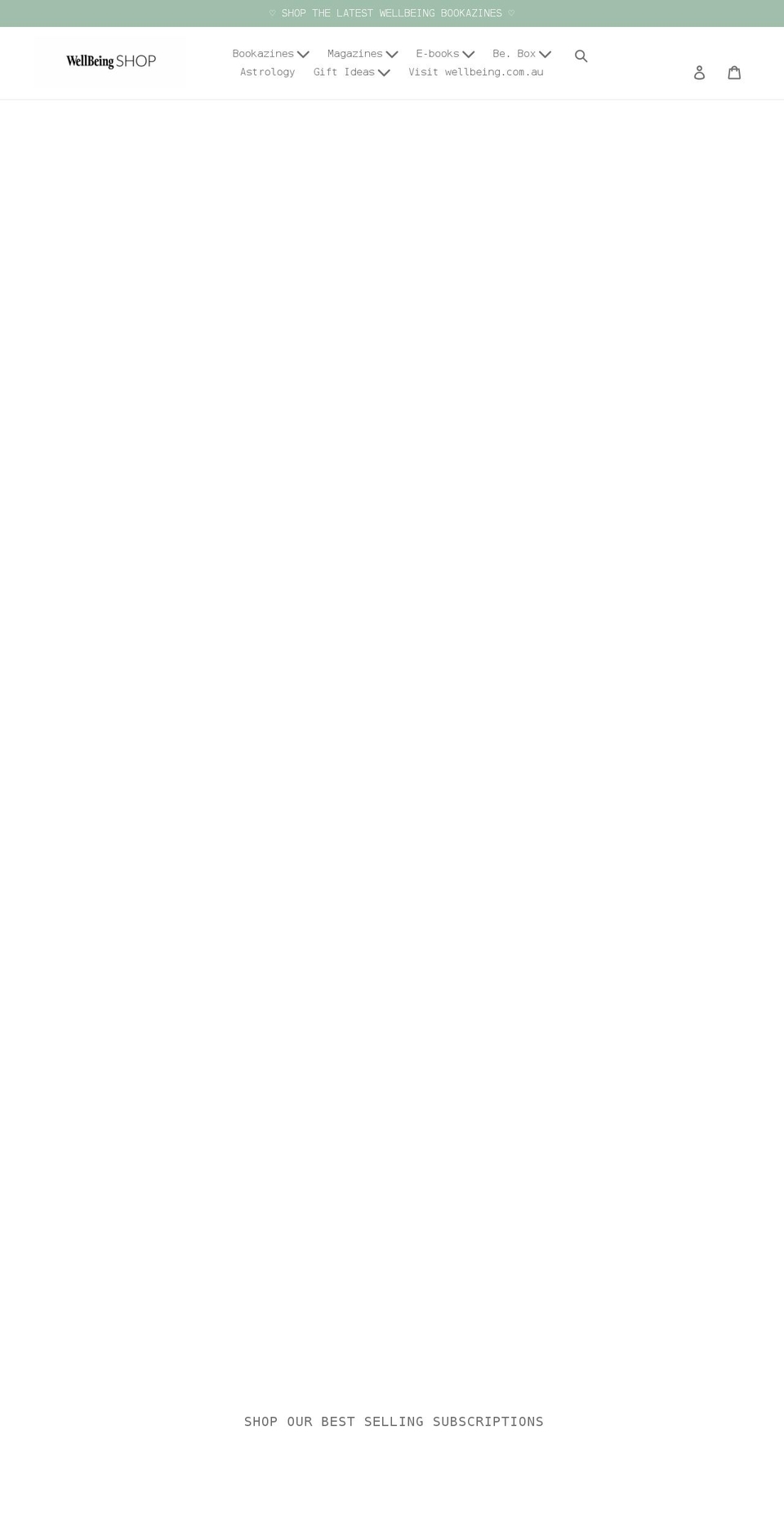 wellbeingshop.com.au shopify website screenshot