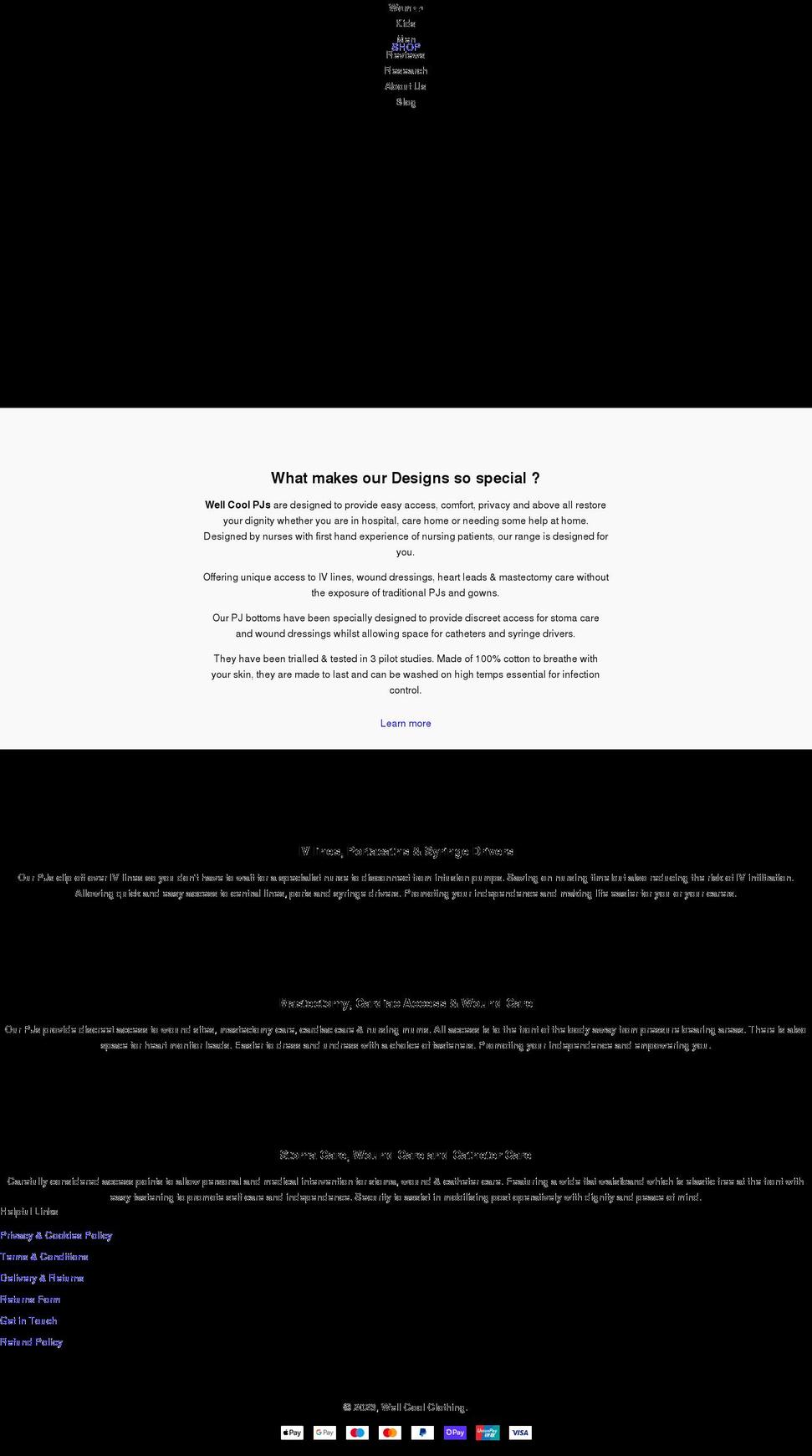 wellcoolclothing.com shopify website screenshot