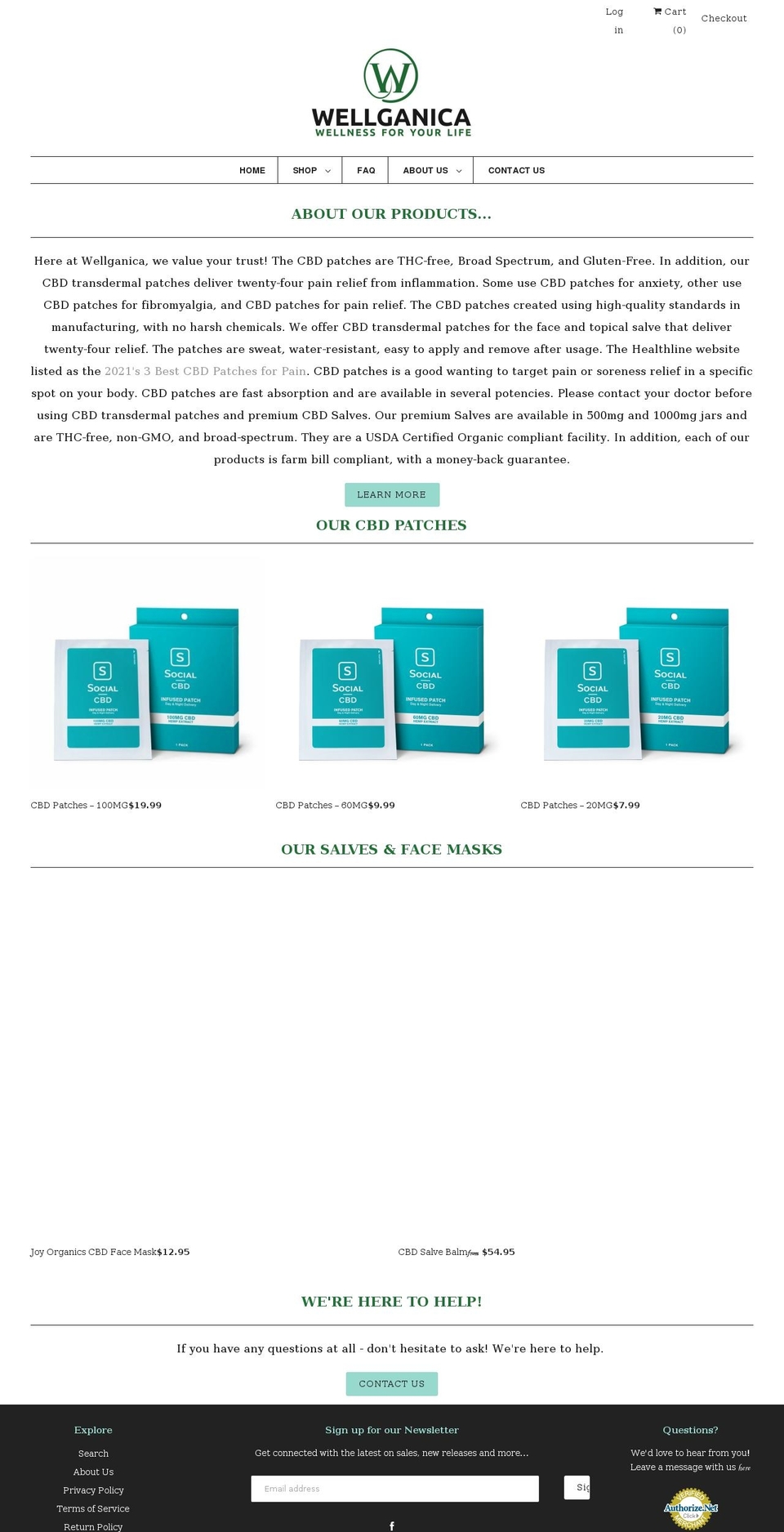wellganica.com shopify website screenshot