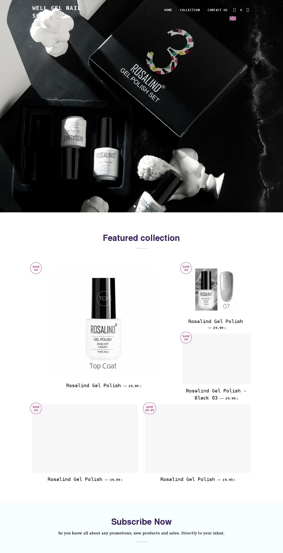 wellgelnailshop.com shopify website screenshot