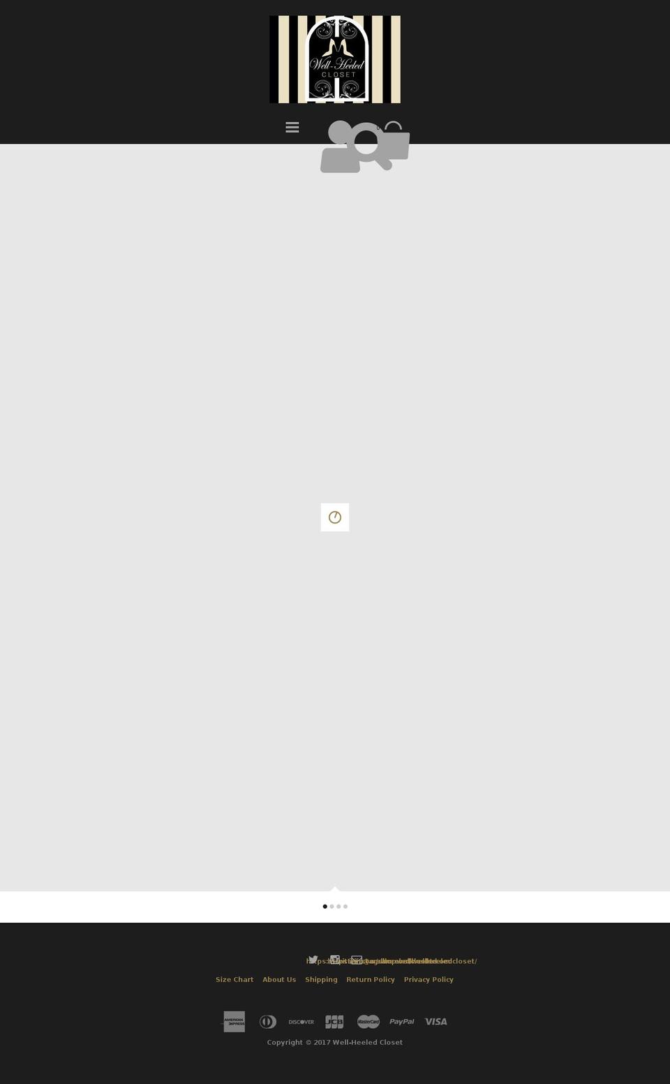 wellheeledcloset.com shopify website screenshot