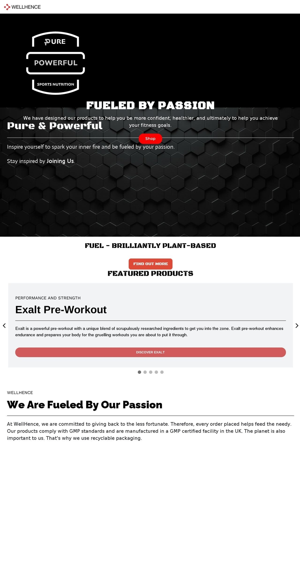 wellhence.com shopify website screenshot