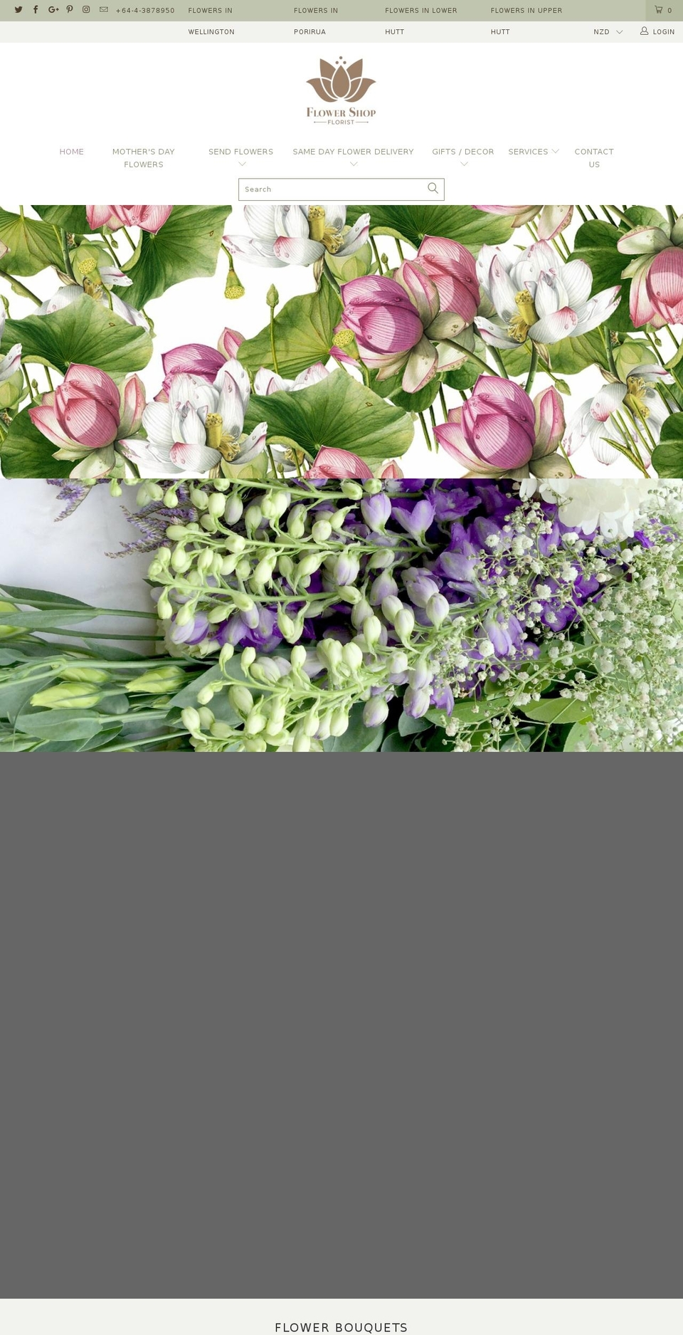 wellingtonfloristshop.com shopify website screenshot