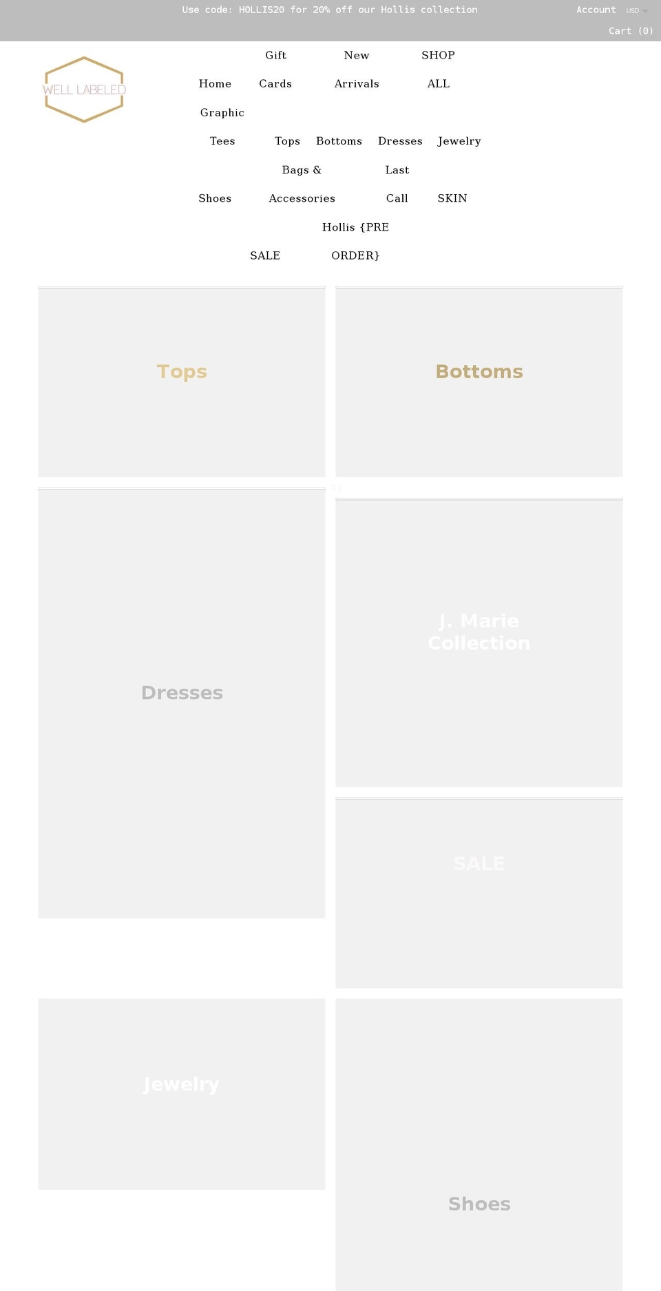 welllabeledboutique.com shopify website screenshot