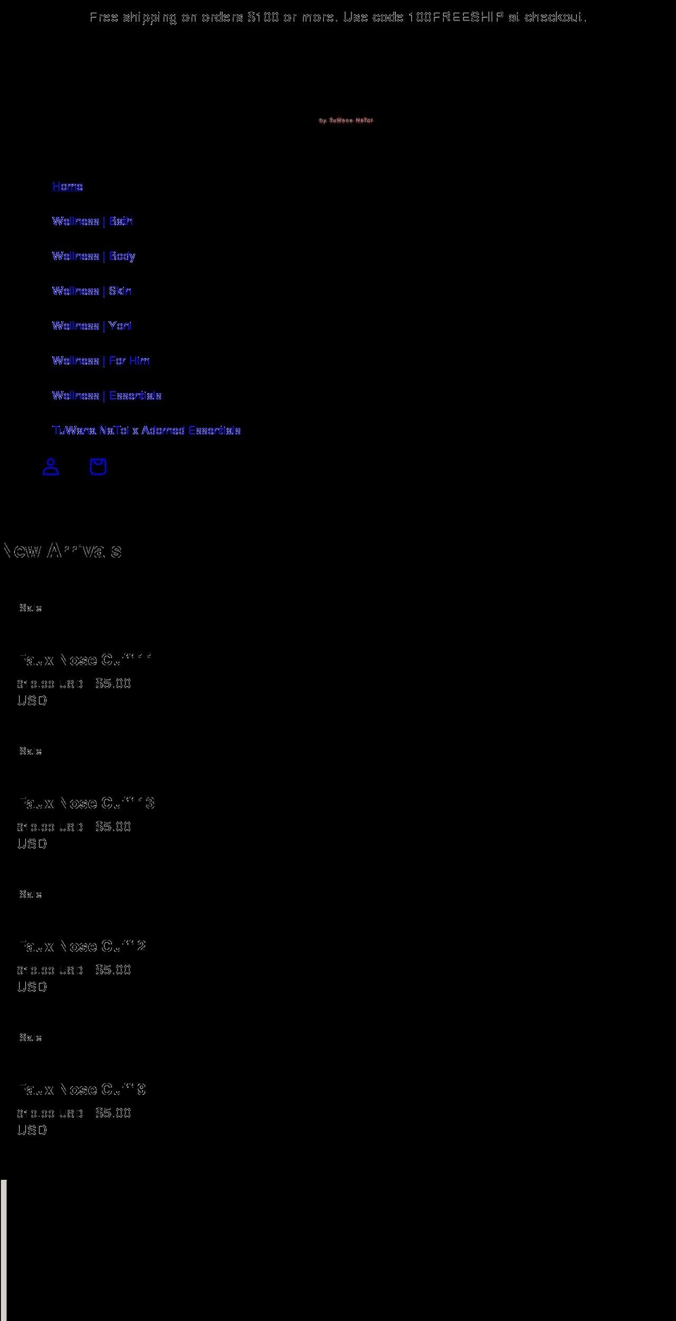 wellnessbytuwananatoi.com shopify website screenshot