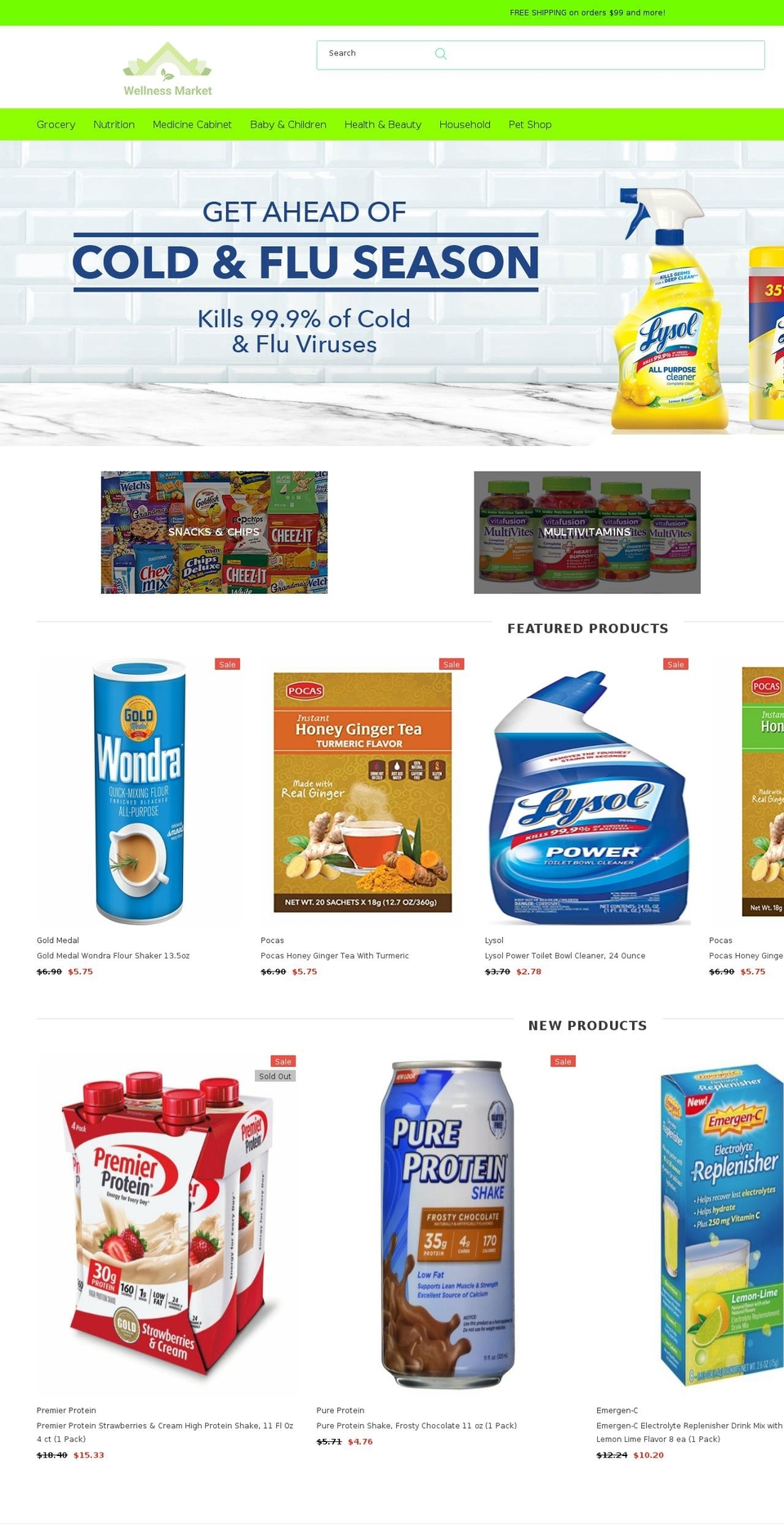 wellnessmarket.us shopify website screenshot