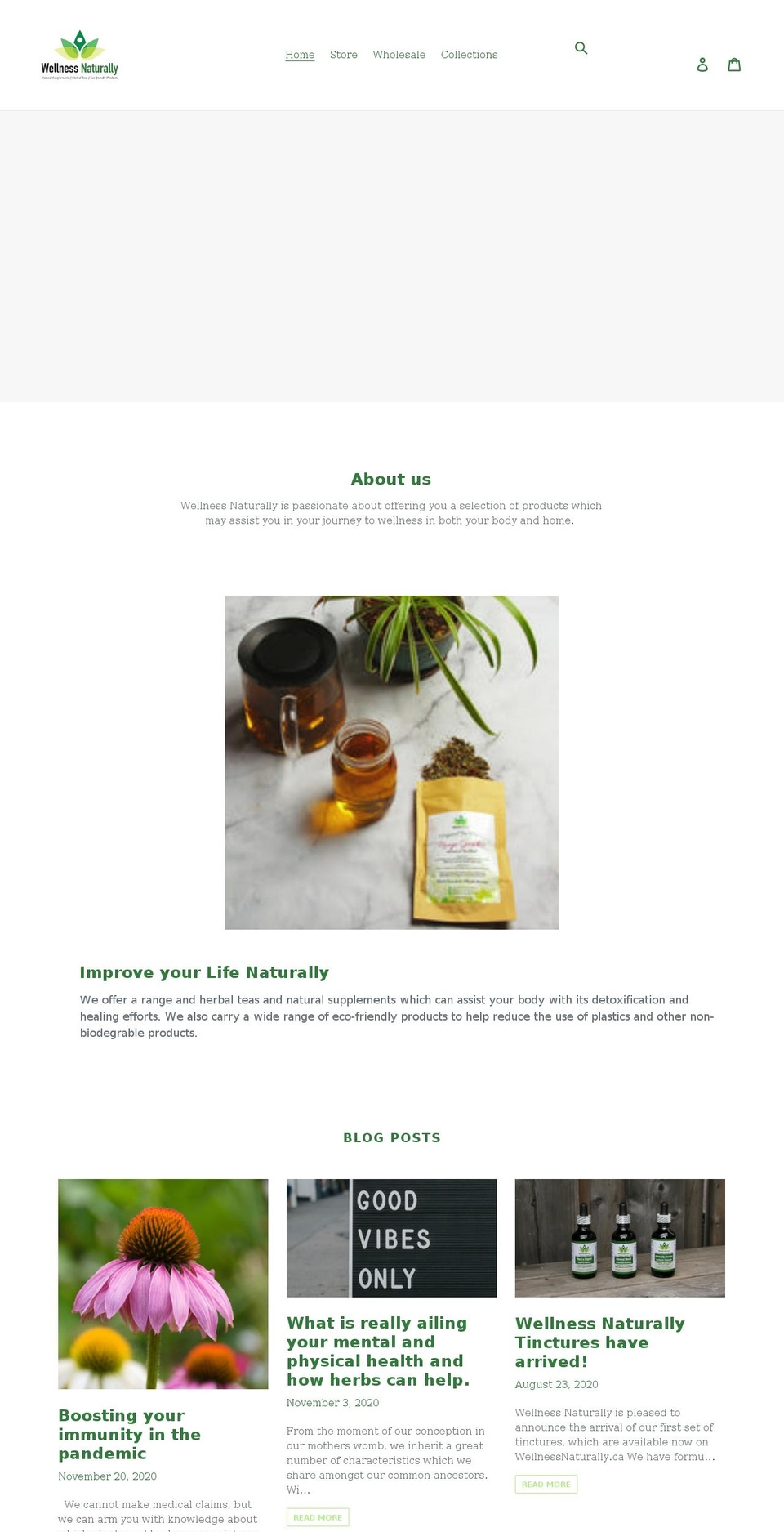 wellnessnaturally.ca shopify website screenshot