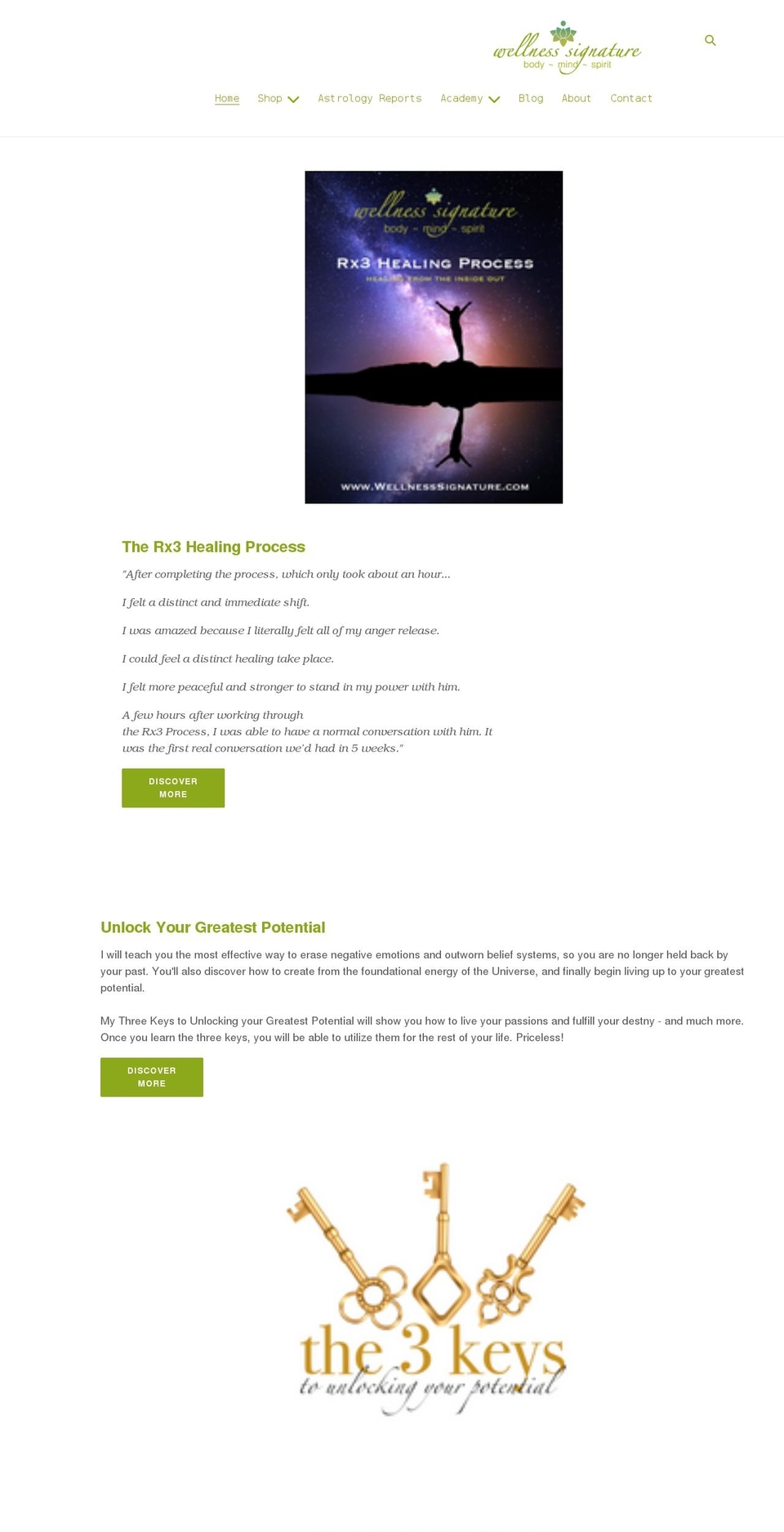 wellnesssignature.com shopify website screenshot