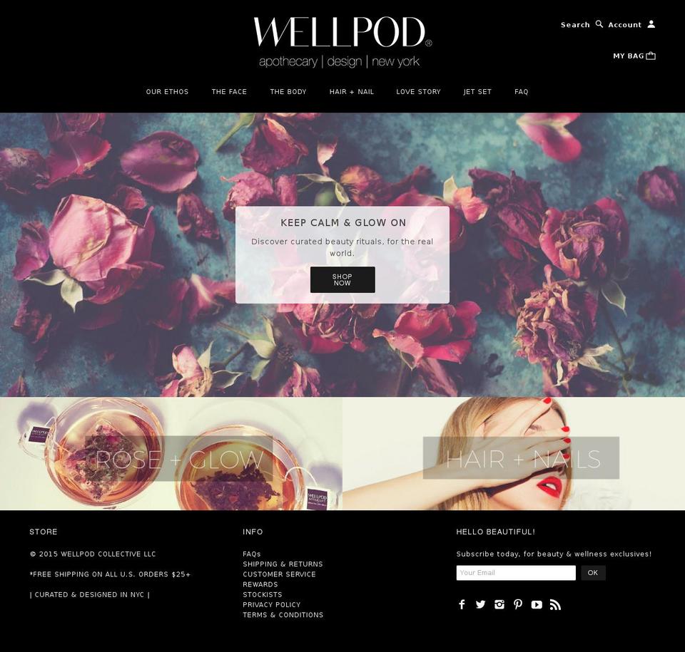 wellpodbeauty.com shopify website screenshot