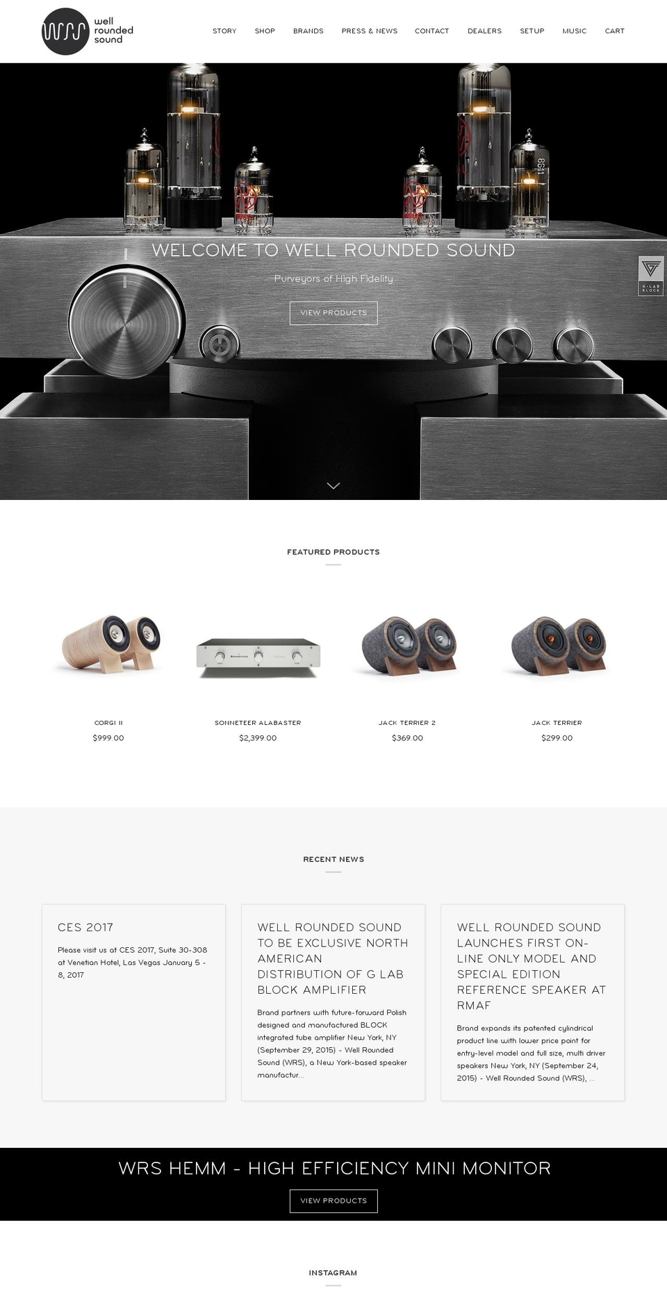 wellroundedsound.biz shopify website screenshot