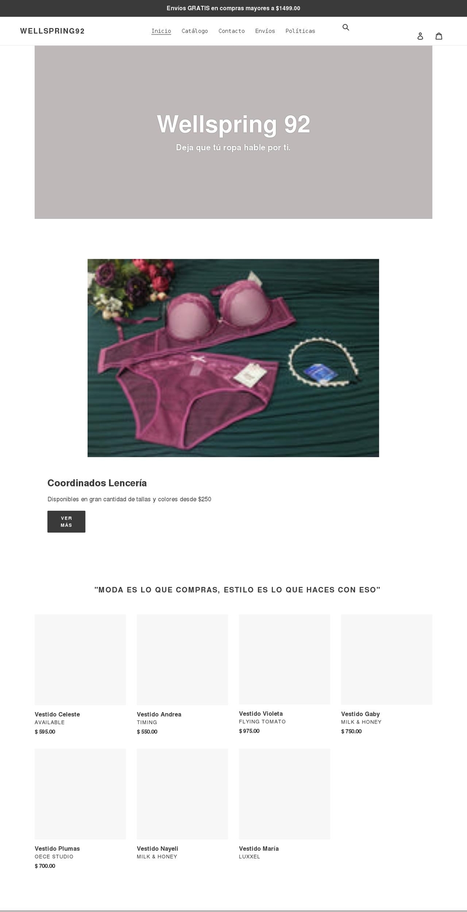 wellspring92.com shopify website screenshot