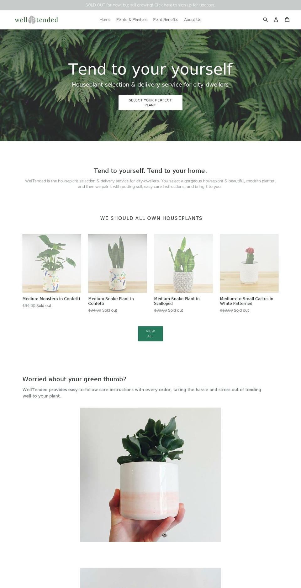 welltended.com shopify website screenshot