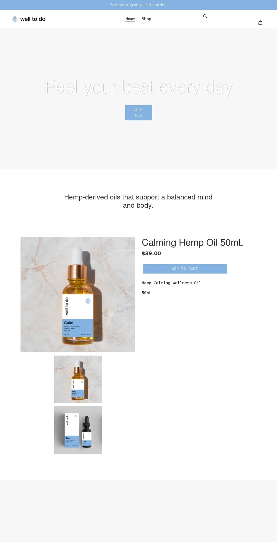 welltodoshop.com shopify website screenshot