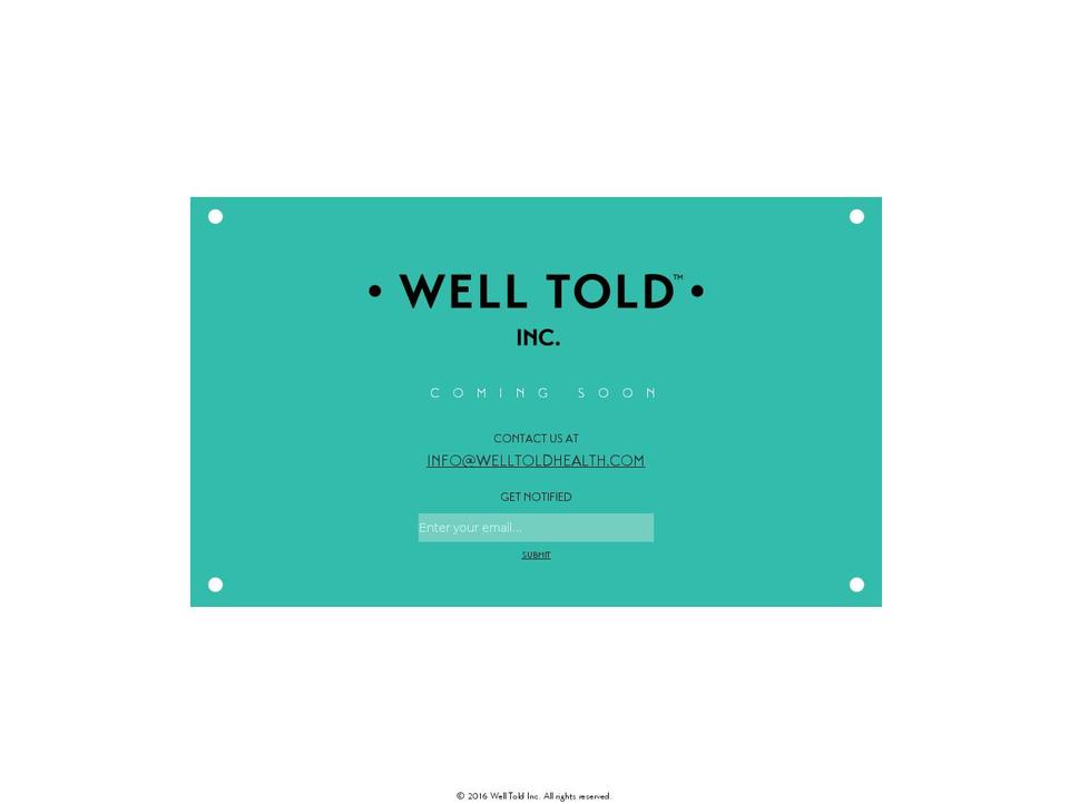 welltoldhealth.com shopify website screenshot