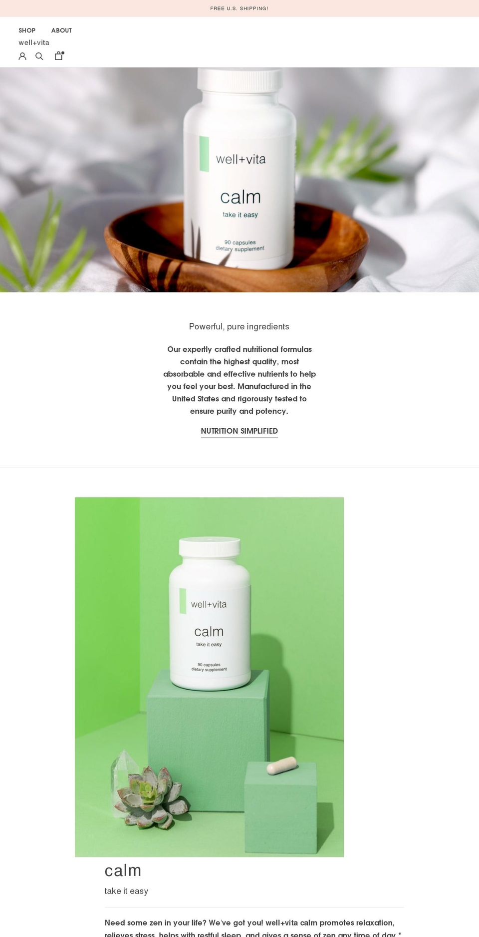 wellvita.us shopify website screenshot