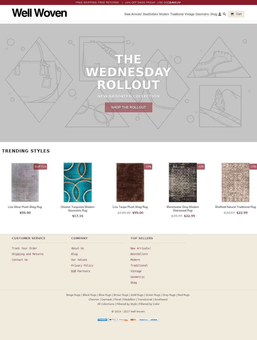 wellwoven.com shopify website screenshot
