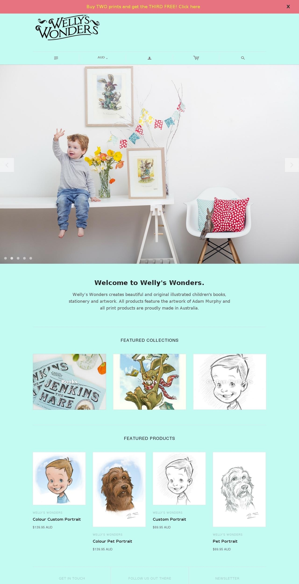 wellyswonders.com shopify website screenshot