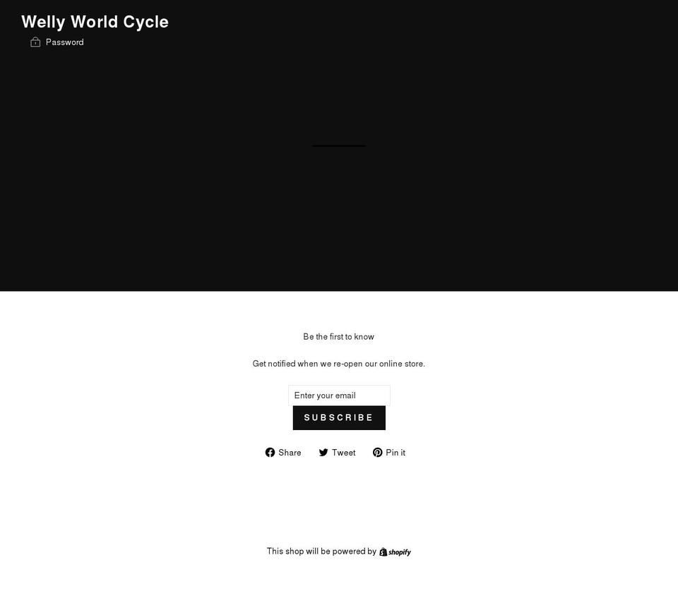 wellyworldcycle.com shopify website screenshot