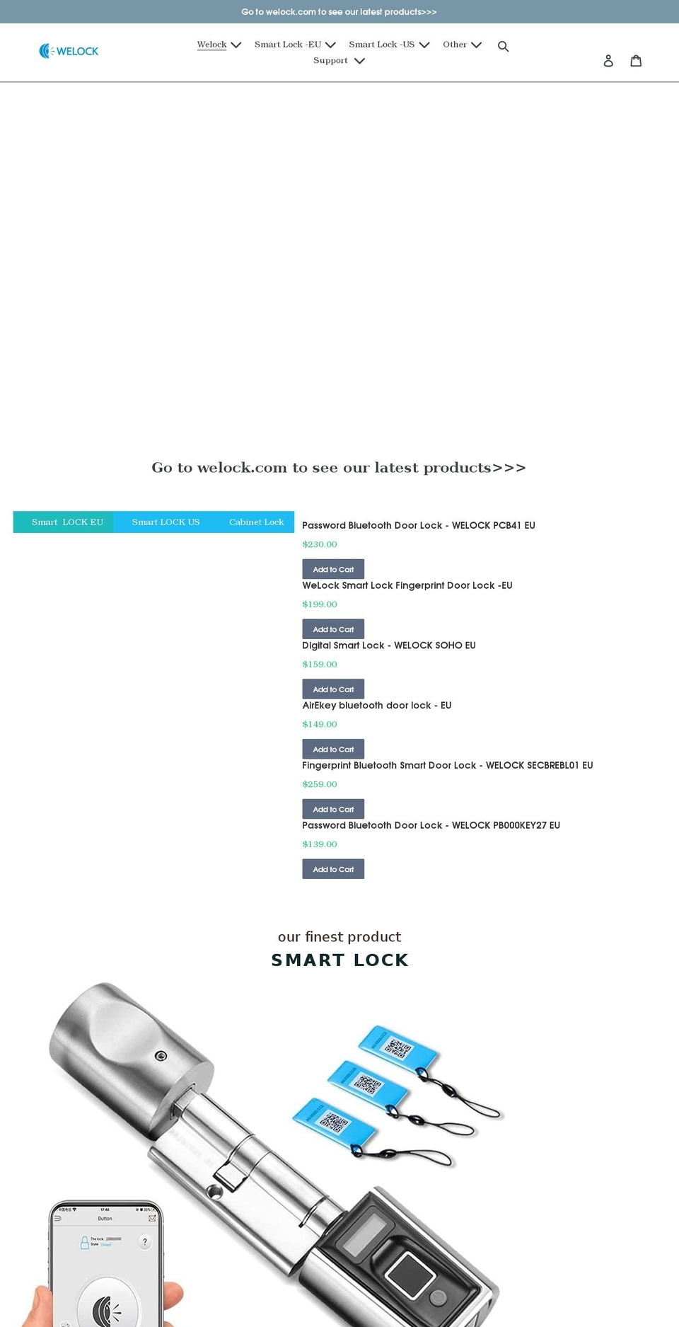 welockglobal.com shopify website screenshot