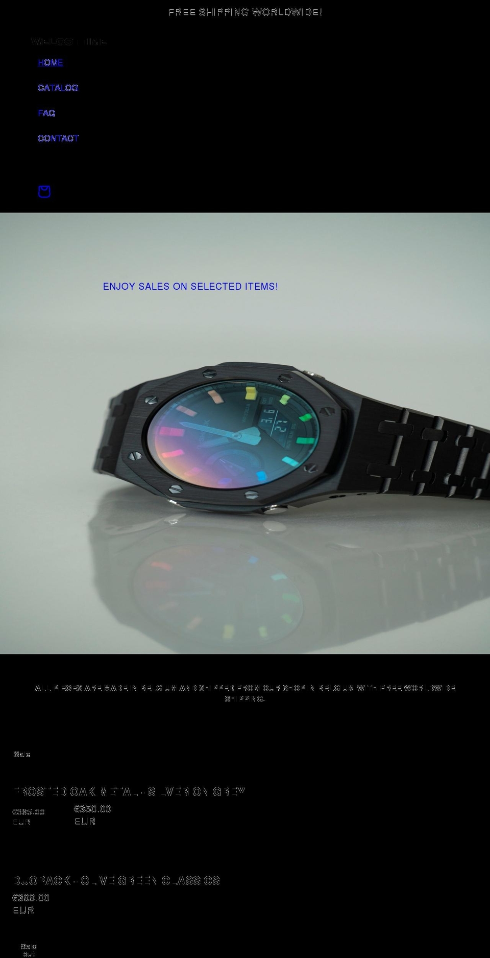 welosttime.com shopify website screenshot