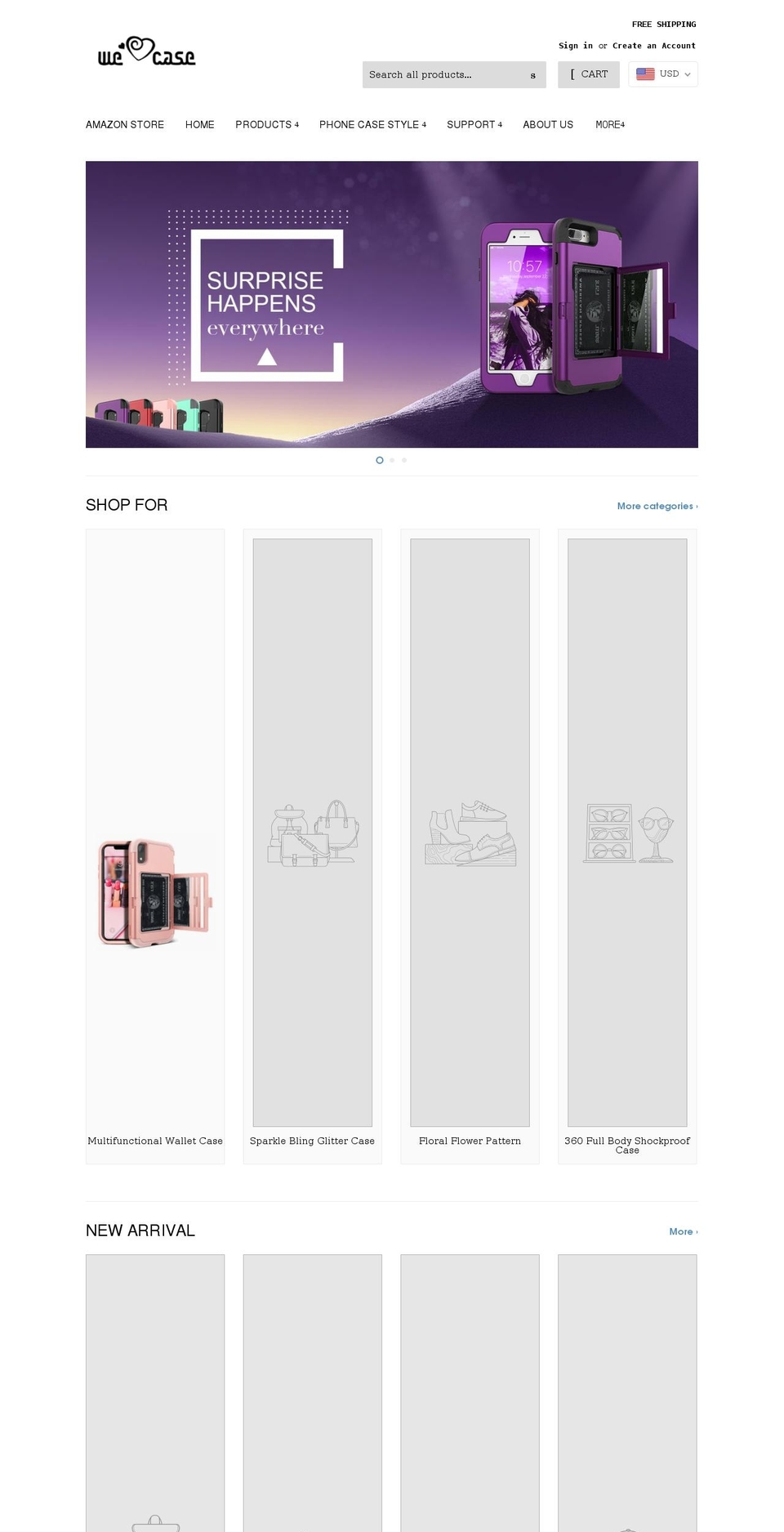 welovecase.net shopify website screenshot