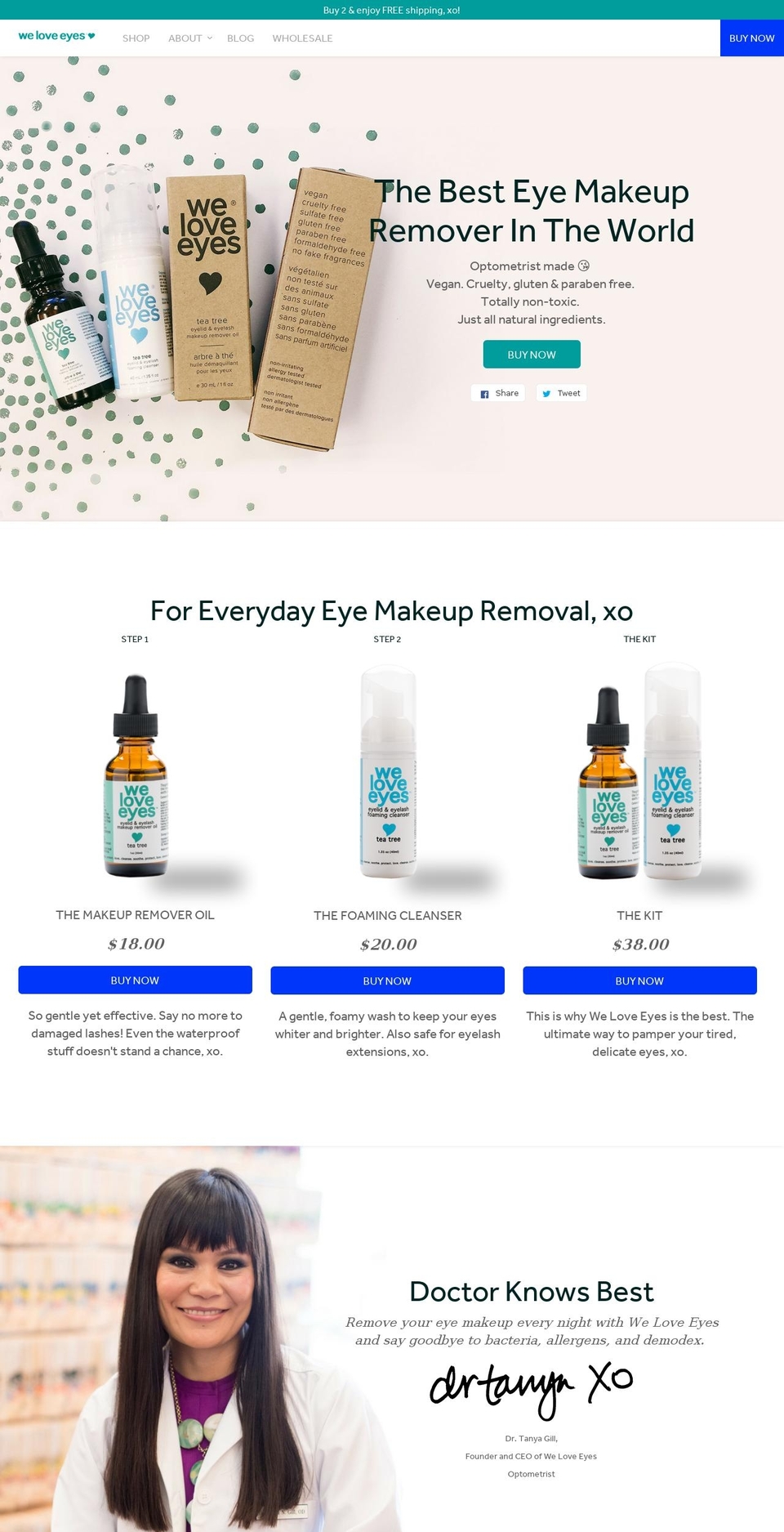 weloveeyesxo.com shopify website screenshot