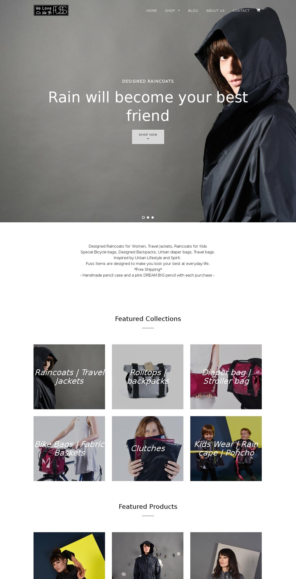 welovefuss.com shopify website screenshot