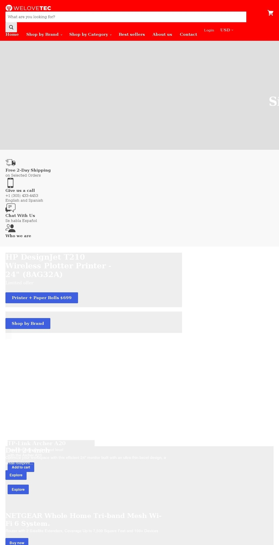 welovetec.com shopify website screenshot