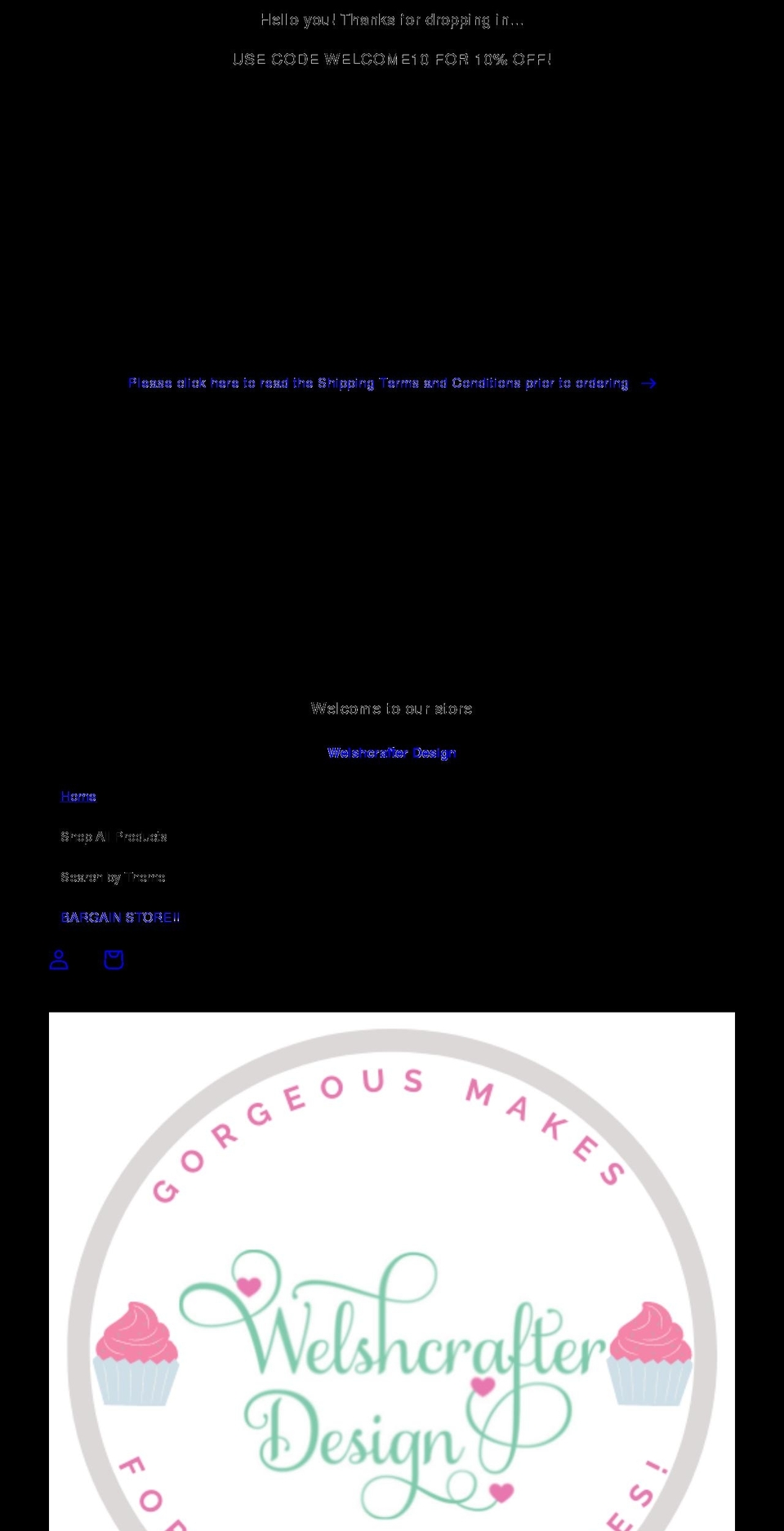 welshcrafterdesign.co.uk shopify website screenshot