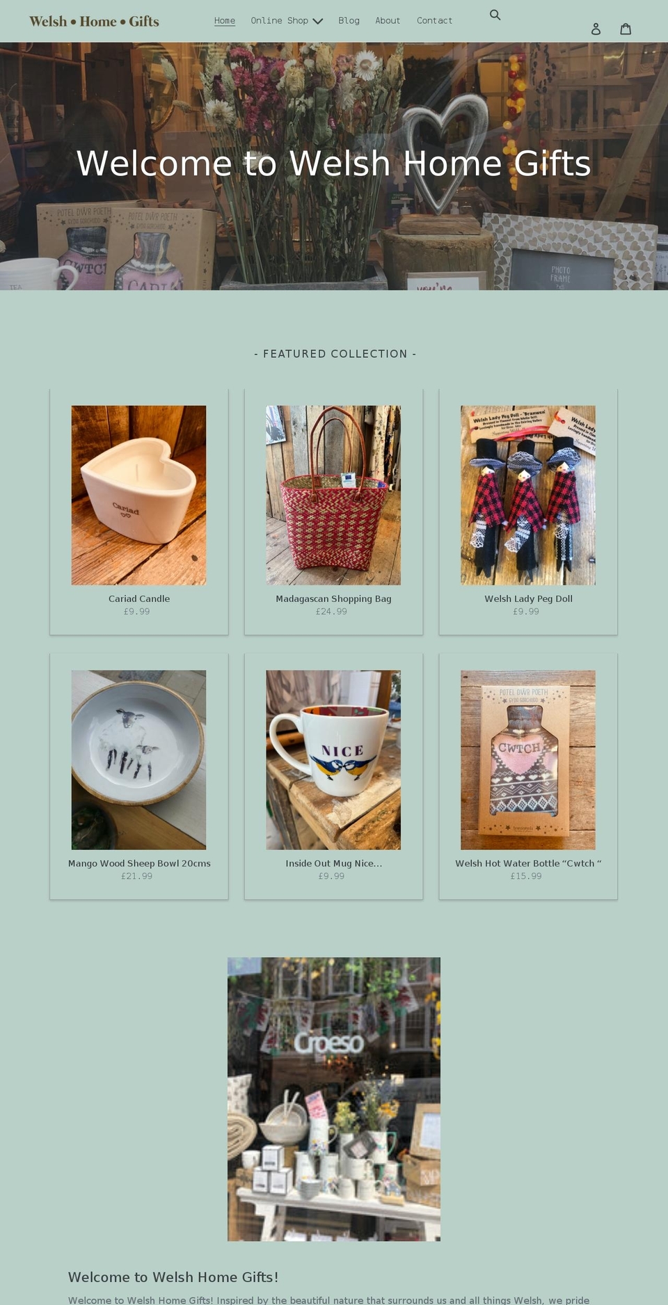 welshhomegifts.co.uk shopify website screenshot