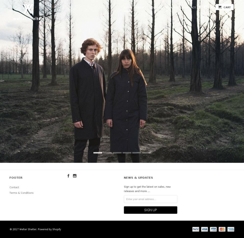 Beyond Shopify theme site example weltershelter.com