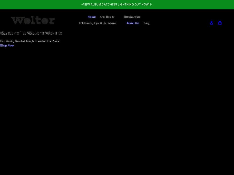 weltersmusicshop.com shopify website screenshot