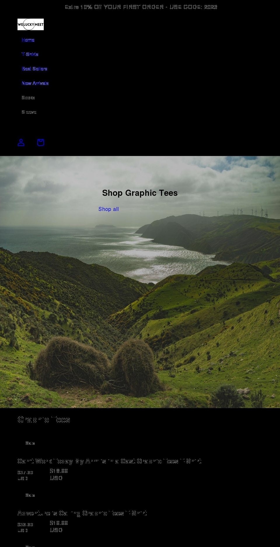 weluckymeet.com shopify website screenshot