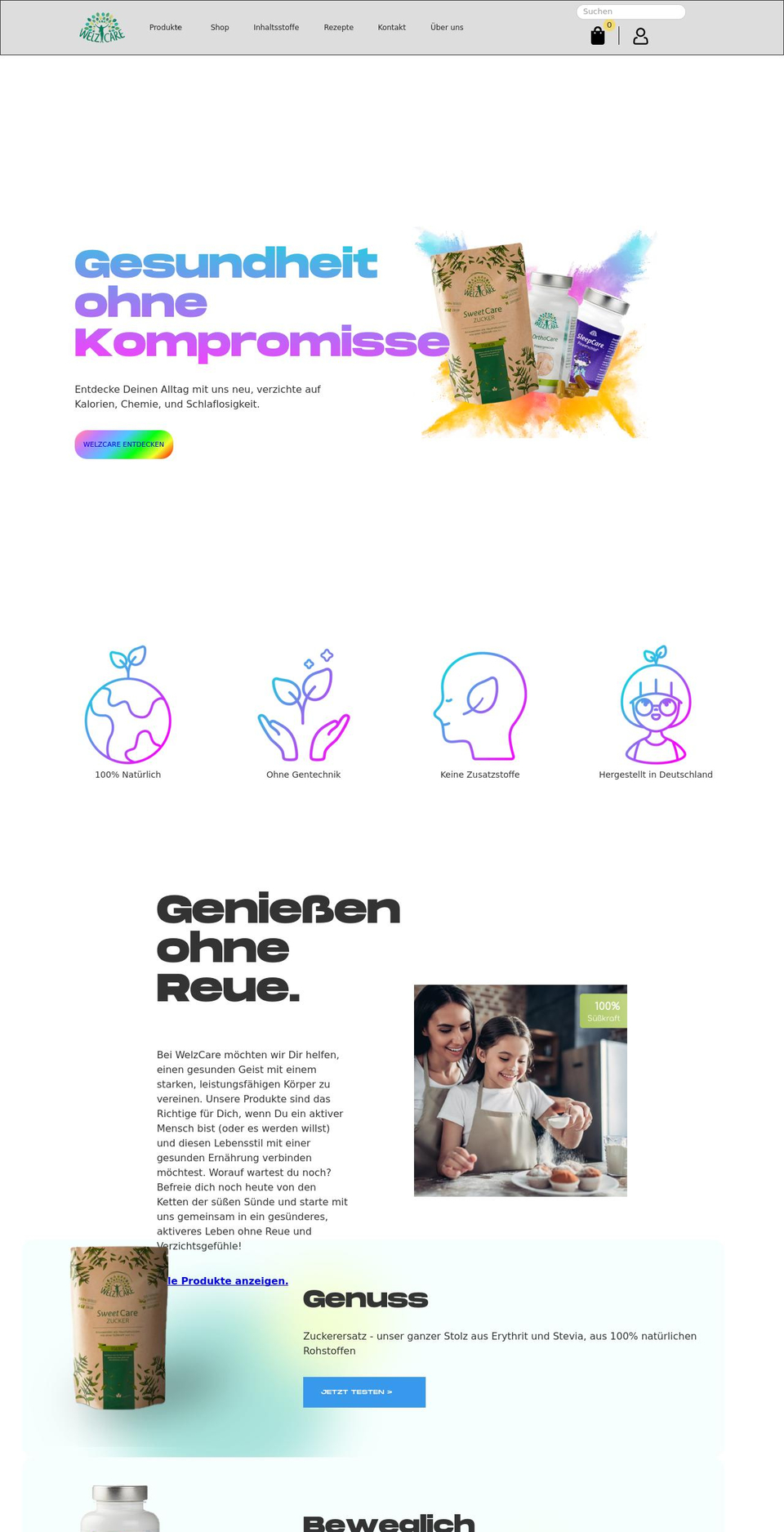 welzcare.de shopify website screenshot