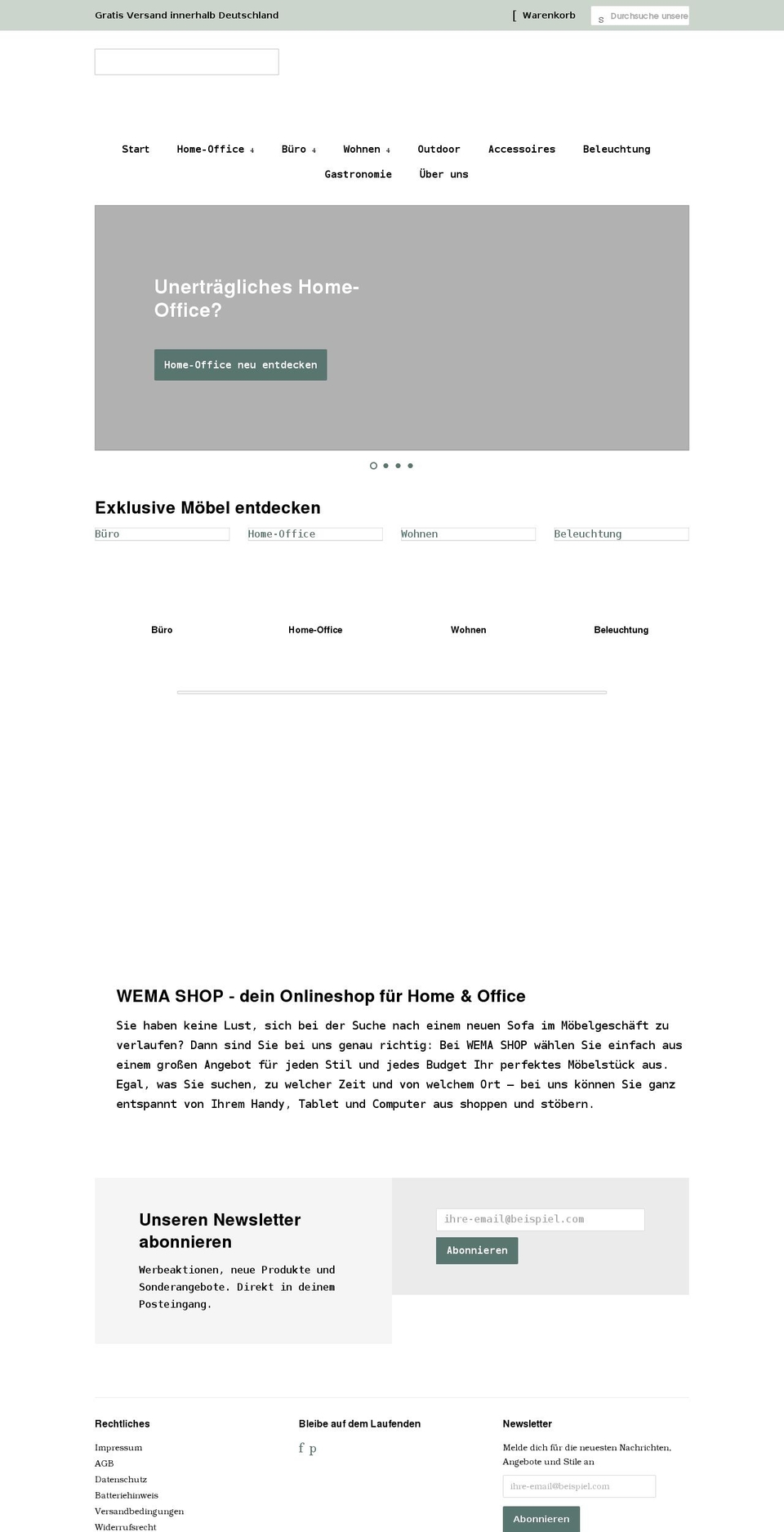 wema-shop.de shopify website screenshot