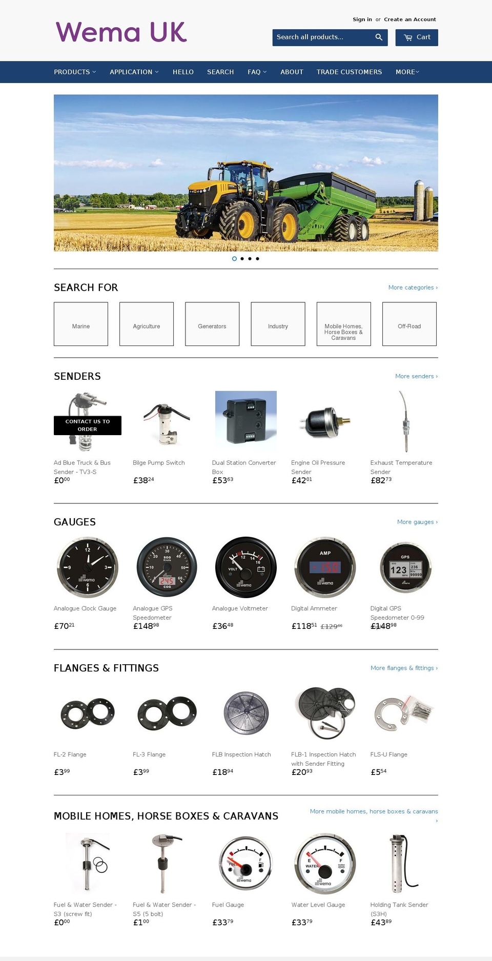 wema.co.uk shopify website screenshot