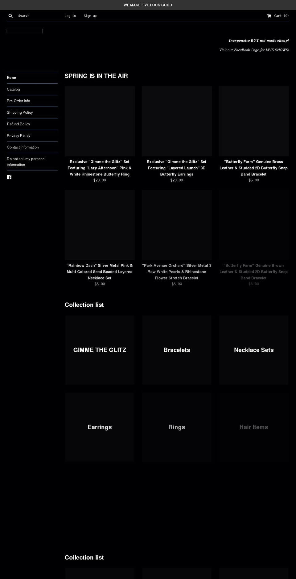 wemakefivelookgood.com shopify website screenshot