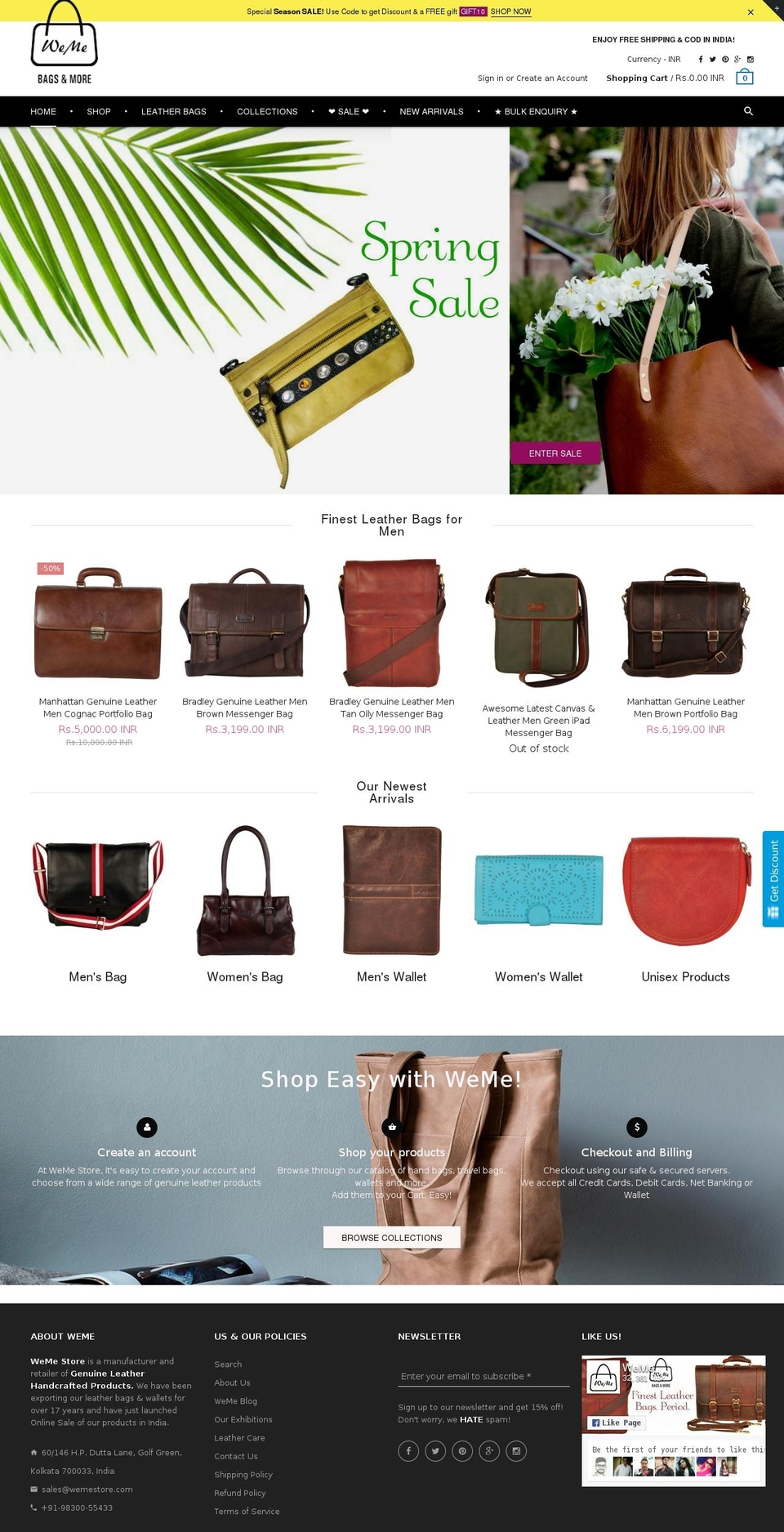 Tote Shopify theme site example wemestore.com