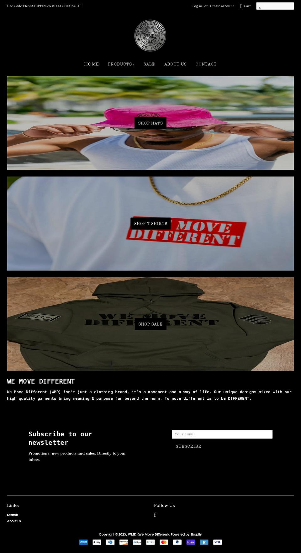 wemovedifferent.com shopify website screenshot