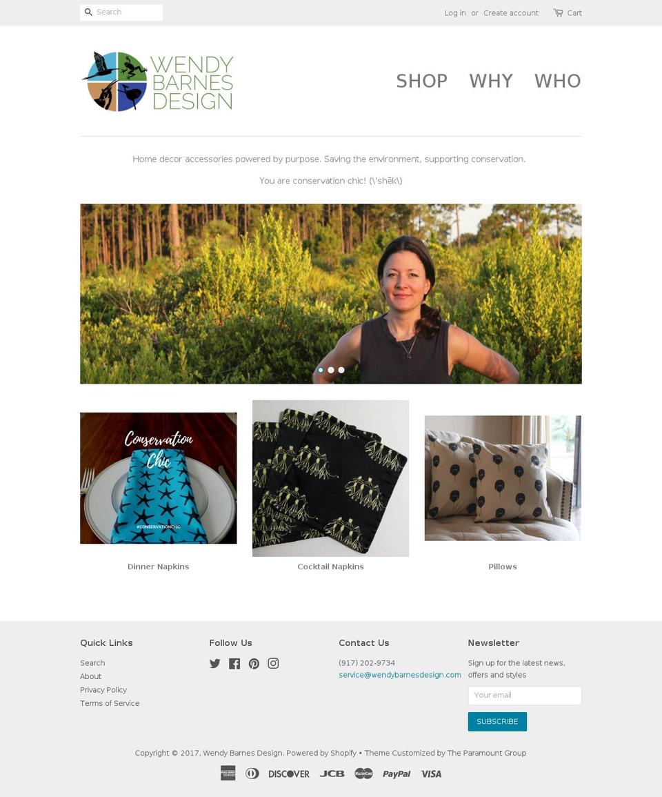 wendybarnesdesign.com shopify website screenshot